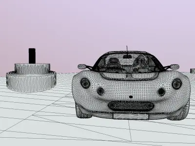 old barnd car Low-poly 3D model