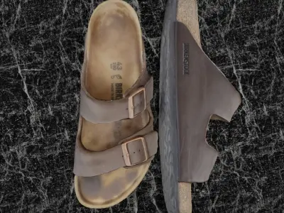 BIRKENSTOCK 3D - SLIPPER Low-poly 3D model