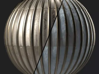 Roof Tile Materials 99- Metal Roofing By Snow - Sbsar Pbr 4k Texture