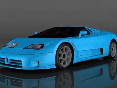 Bugatti EB110 Low-poly 3D model