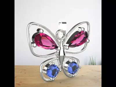 butterfly pendant  3D print model