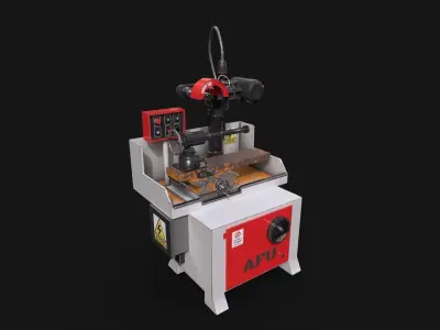 Industrial Machine 3D model 01 Low-poly 3D model
