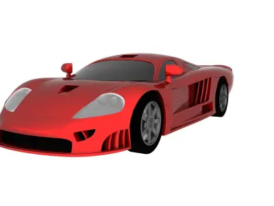 Sport Car Low-poly 3D model