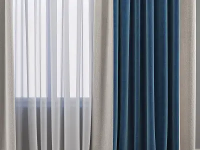 Set 78 Curtains 3D model