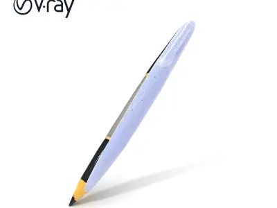 Luxurious Fountain Pen D Model Pack Low-poly 3D model