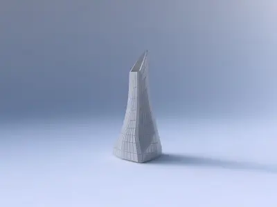 Vase grounded tipping triangle with grid plates 3D print model