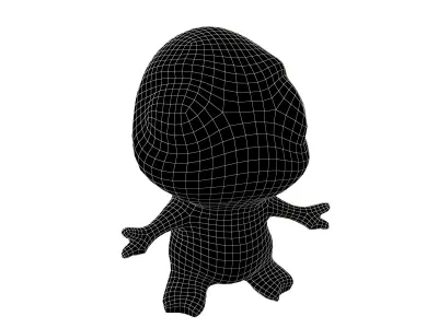 Cartoon Alien v1 001 Free low-poly 3D model