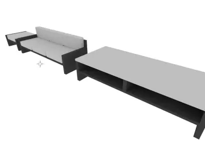 Modern Hall assets Low-poly 3D model