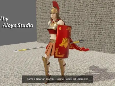 Spartan Warrior and Commoner - 3D Game ready character 3D Model Collection