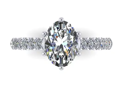 Pav Vintage Woman Wedding Ring  3D print model