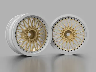 RC Rim BBS RS replica - scale 1-10 3D print model