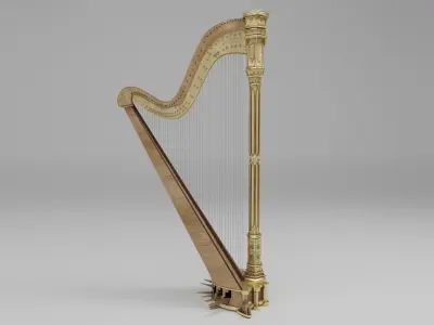 Erard Harp 3D model