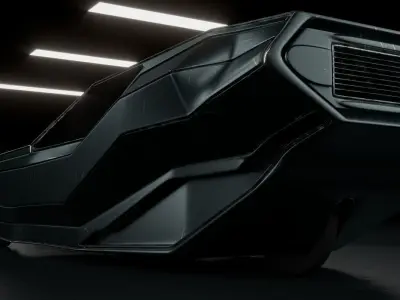 Sci-Fi Car Low-poly 3D model