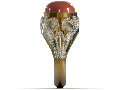 Gold stl 3d ready to print luxury ring model gr0180 3D print model