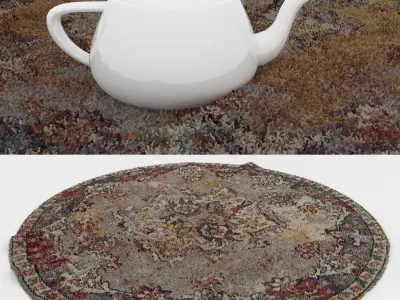 Round Rug Set 286 3D model