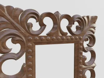 Wood Carved Frame 3D print model purchase