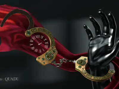 Handcuffs luxury  3D model