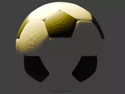 Football Soccer Ball 3D Model Textured OBJ FBX PLY Low-poly 3D model