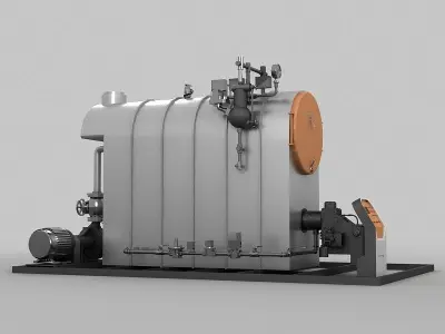 Boiler Senergy valve pipe liquid gas oil ndustrial Machine 3D model