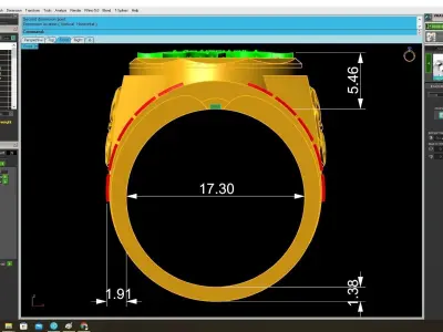 Luxury Mandala Floral Signet Ring for Men 3814 3D print model