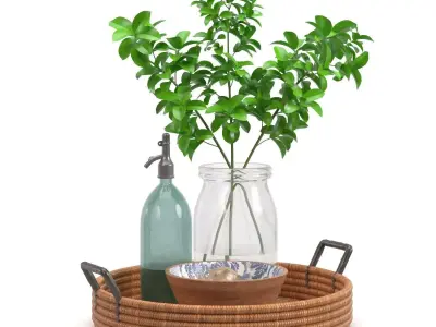 Coffee Table Decor 05 PBR 3D model