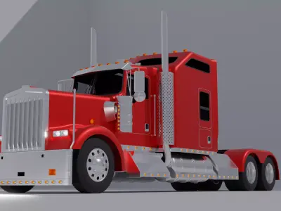 Kenworth W900 - Brandless 3D model
