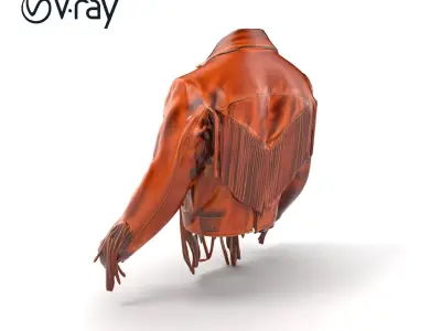 Fringed Suede Jacket Vintage Style model pack Low-poly 3D model