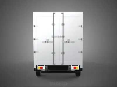GENERIC BOX TRUCK CUBE VAN PICKUP CAR VEHICLE CARGO LORRY WAGON 3D model