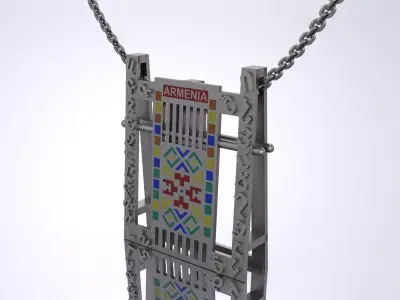 Armenian Carpet With Alphabet 3D print model