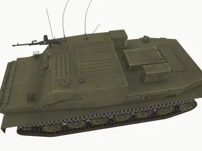 BTR-50pk Low-poly 3D model