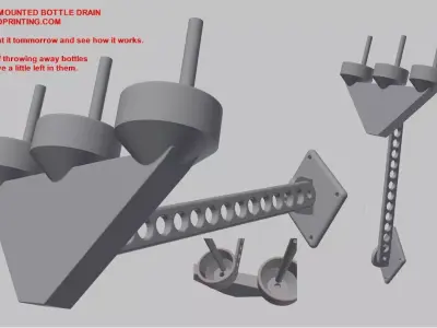 Resin Bottle Drain Collector Siraya Drip Save Collect Draining  3D print model