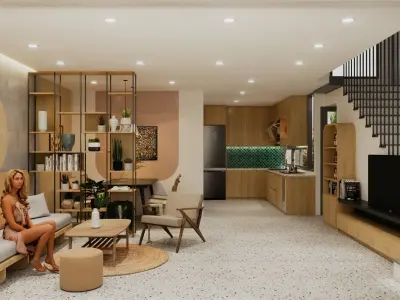 MINIMALISM T-HOUSE   Low-poly 3D model