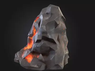 Molten Core Low-poly 3D model
