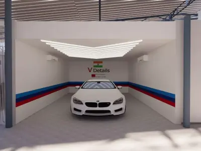 auto detailing garage design 3D model