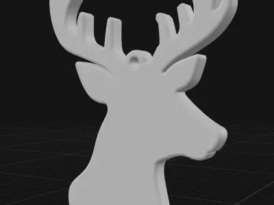 reindeer head ornament 3D print model