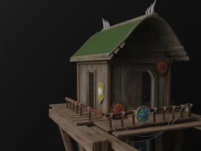  3D tower models Low-poly 3D model