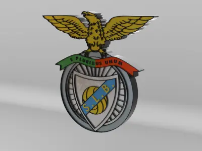 S L Benfica Football Team Logo 3D model