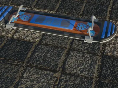 Hoverboard Low-poly 3D model