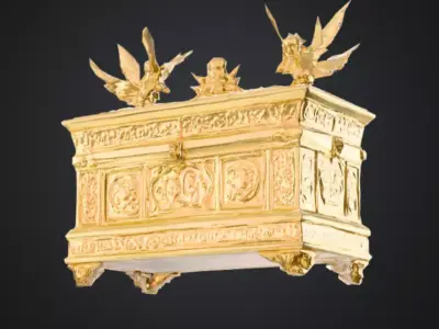Ark of Covenant low poly 3d model Low-poly 3D model
