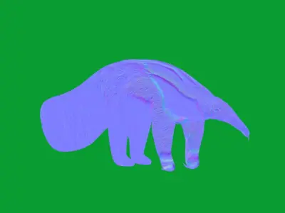 Giant Anteater Low-poly 3D model