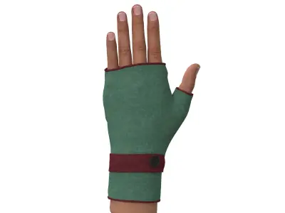 fingerless gloves 1 3D model