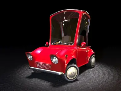 Cartoon car 3D model 2