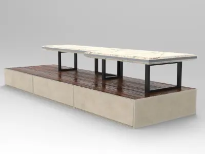 Mong Coffee Table Low-poly 3D model