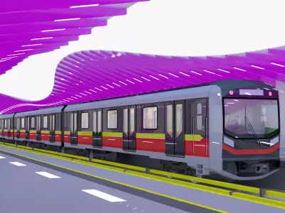 Warsaw metro station III 3D model