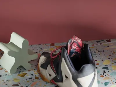 Nike LeBron 11 Independence Day shoe model 3D model