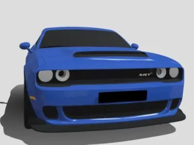 Dodge Challenger Widebody Low-poly 3D model