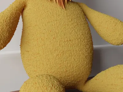 Plush Lion Low-poly 3D model