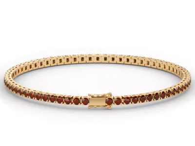 Diamond Tennis Bracelet 2 5mm 3D print model