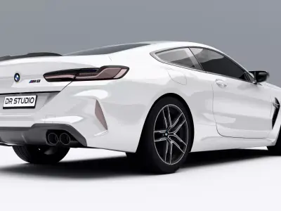 BMW M8 Coupe 2020 Low-poly 3D model