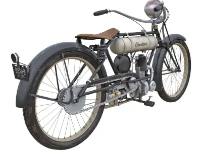 Motorcycle 1916 Cleveland Model 1-B 3D model